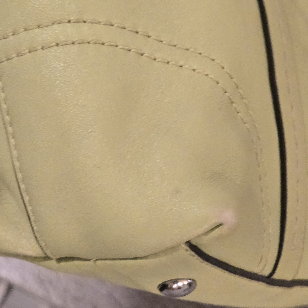 Coach Light Green Leather Tote Bag - Picture 13 of 16